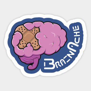 Brainache - white text Sticker